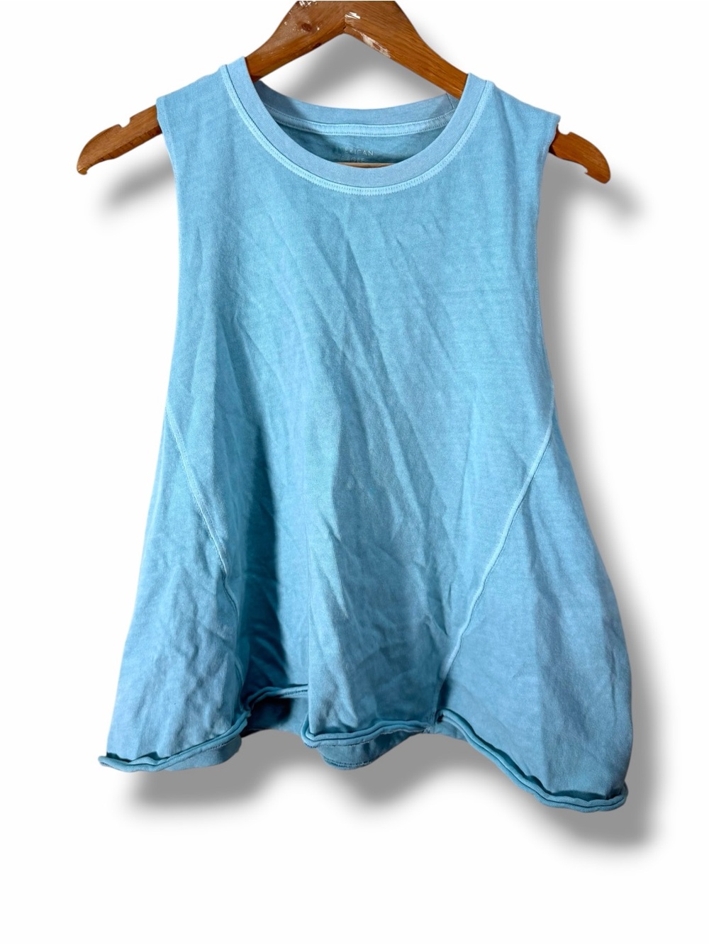 NWT Women’s American Eagle Teal Blue Crew Neck Swingy Cotton Tank Top Size XL
